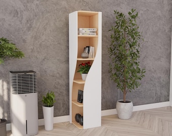 Modernes Bücherregal aus Holz | Bücherregal Baupläne: DIY Schritt-für-Schritt Holzbearbeitung (PDF Digital Download)