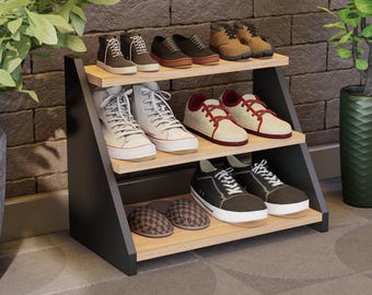 DIY Schuhregal Blueprint | Eingangsbereich Holzschuh-Organizer (PDF-Plan)