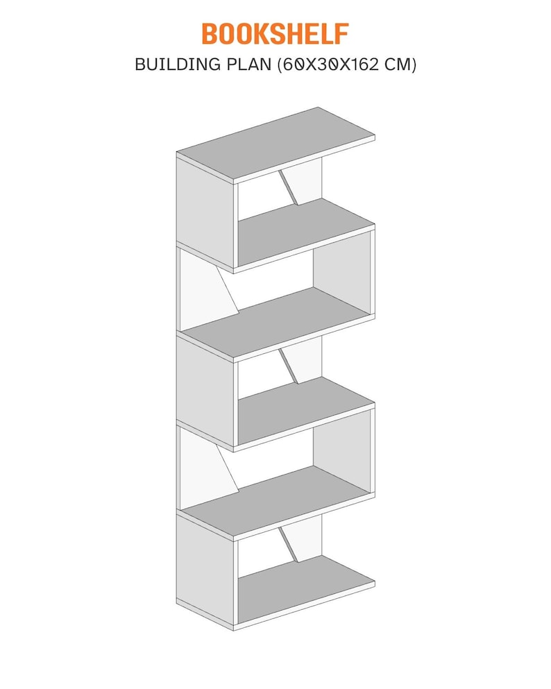 Bookshelf Building Plans: DIY Wooden Bookcase (PDF Digital Download) - Etsy