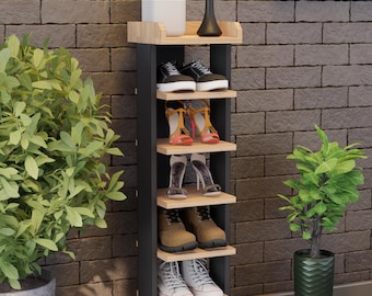 Schuhregal Holzbearbeitungswerk Blaupausenpflanze: DIY Schuhwerk Organisator (PDF Download)