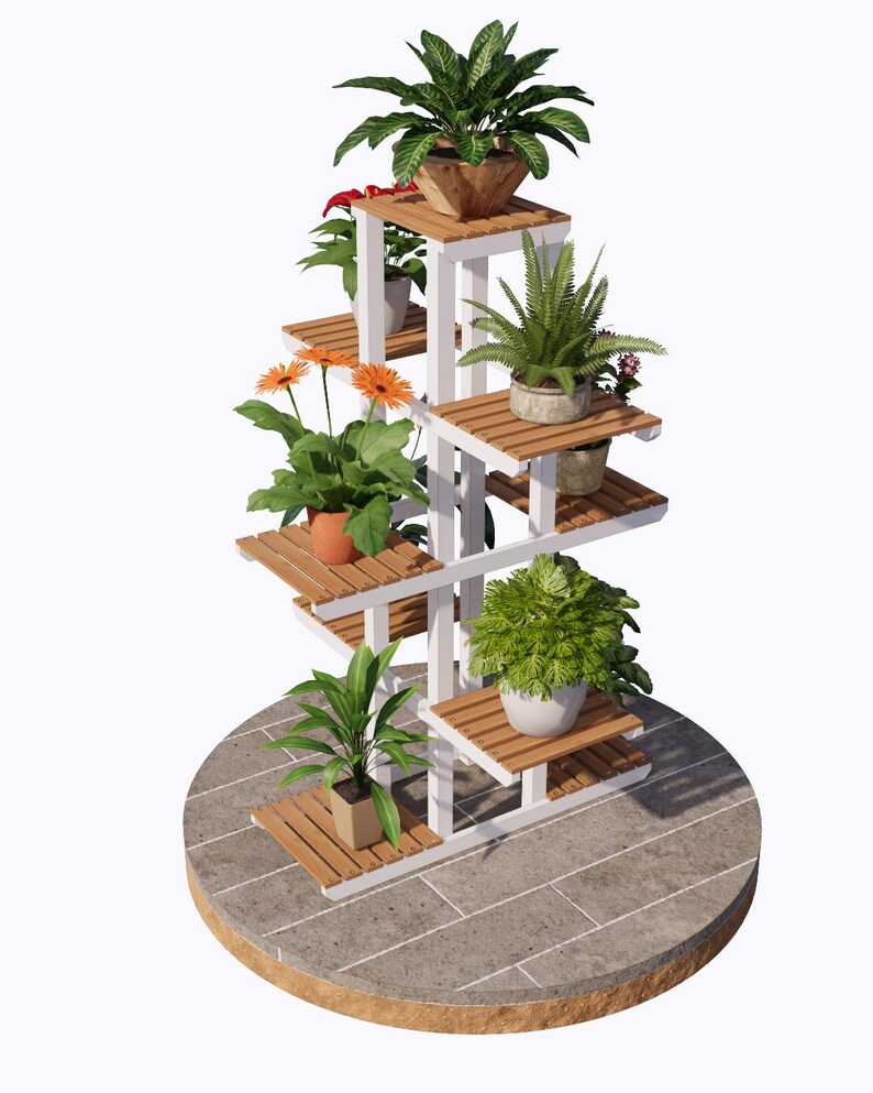 DIY Multi Level Plant Stand Blueprint - Easy Build Guide With Assembly ...