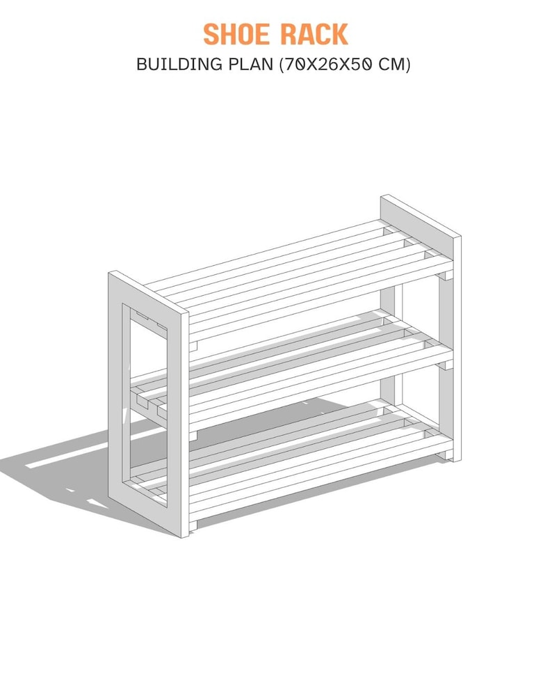 DIY Entryway Shoe Rack Blueprint | Wooden Shoe Organizer Plans (PDF ...
