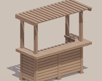 Outdoor Bar Woodworking Plan | DIY Patio Blueprint (Digital Download)