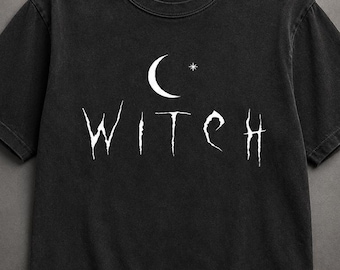 Witch Shirt & Sweatshirt, Boho Witch Shirt, Witchy Vibes Shirt, Spooky Witch Tee, Halloween Crewneck, Dark Academia Top, Witchy Graphic Tee