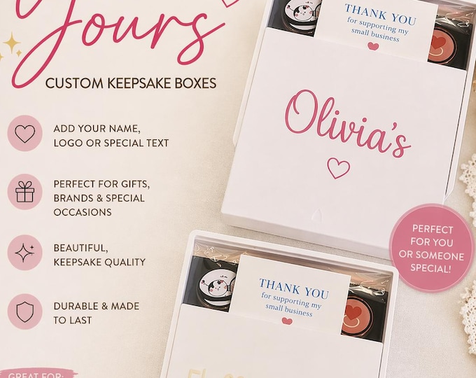 Featured listing image: Personalized Sliding Gift Box | Custom with Name, Date for Bridal Party, Proposals, Party Favours