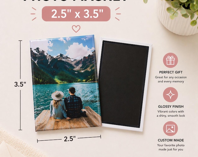 Featured listing image: Custom 2.5"x3.5" (65mmx90mm) Rectangle Button Photo Magnet