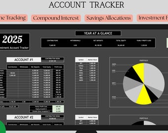 Investment Tracker Google Sheets Template (Digital Download)
