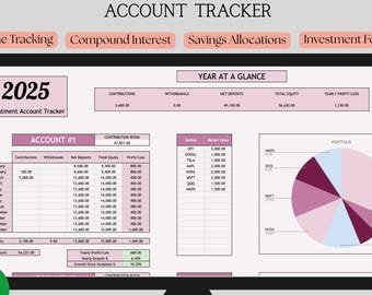 Investment & Savings Tracker | Google Sheets Template (Digital Download)