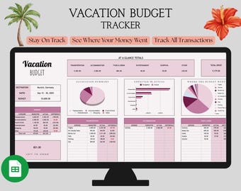 Vacation Budget Tracker | Simple, easy to use (Google Sheets Template)
