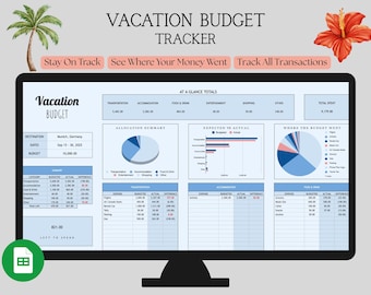 Vacation Budget Tracker | Simple, easy to use (Google Sheets Template)