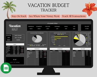 Vacation Budget Tracker | Simple, easy to use (Google Sheets Template)