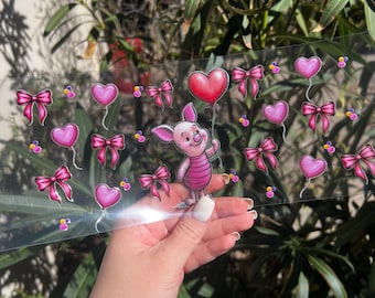 Cute Pig Uv Dtf Cup Wrap - UV Dtf Cup Wrap - 16oz UV DTF Transfer- Ready to Apply - Cute Cup Wrap #630