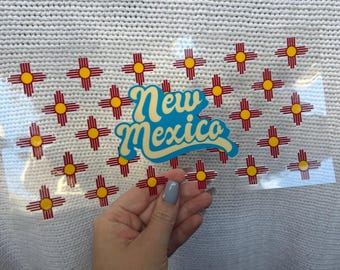 New Mexico Zia UV DTF Cup Wrap - Ready to Apply 16oz