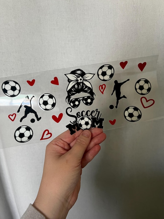 Soccer Mom Cup Wrap - 16oz Uv DTF Cup Wrap - Ready to apply - Cute UV DTF Transfers - #362