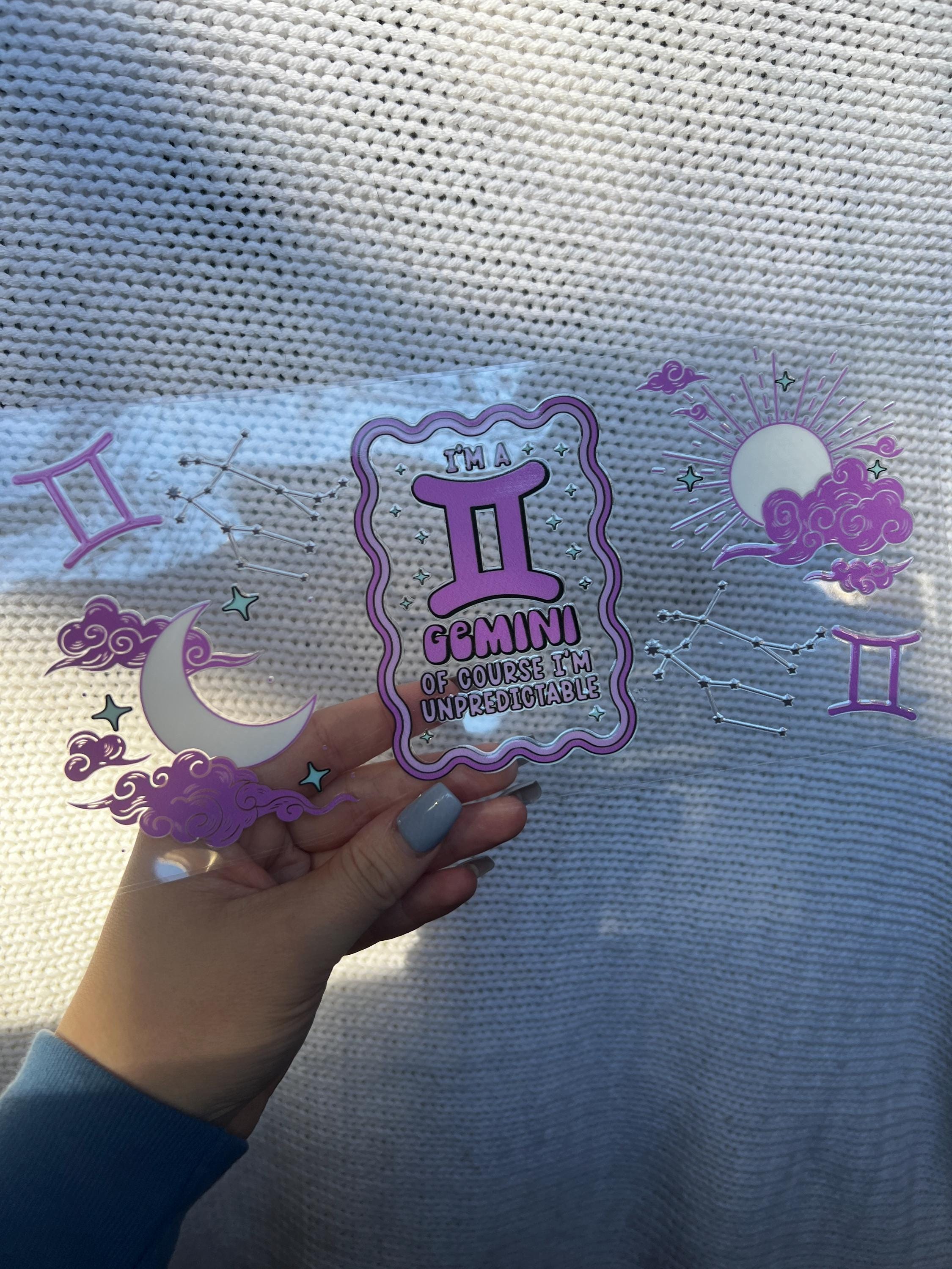 Gemini Zodiac 16oz Cup Wrap – UV DTF Transfer #056