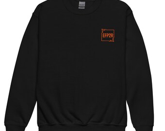 Moletom infantil com gola redonda – Preto | Bordado minimalista | EFP2R
