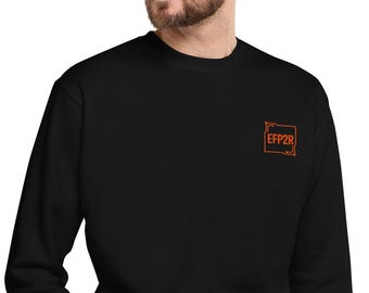 Moletom EFP2R Black Edition | Algodão Heritage Unissex | Logotipo Bordado Minimalista