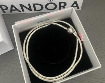 Pandora Moments Snake Chain Charm Sterling Silver s925 Necklace 45cm Ball Clasp Boxed