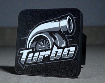 Turbo trailer hitch cover insert