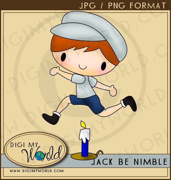 Items similar to Jack be Nimble candlestick childrens nursery rhyme ...