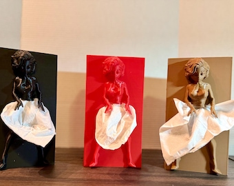 Lady with a dress tissue box cover /tissue box cover / 3D printed tissue box cover/ Home decors / house essentials / elegant tissue cover