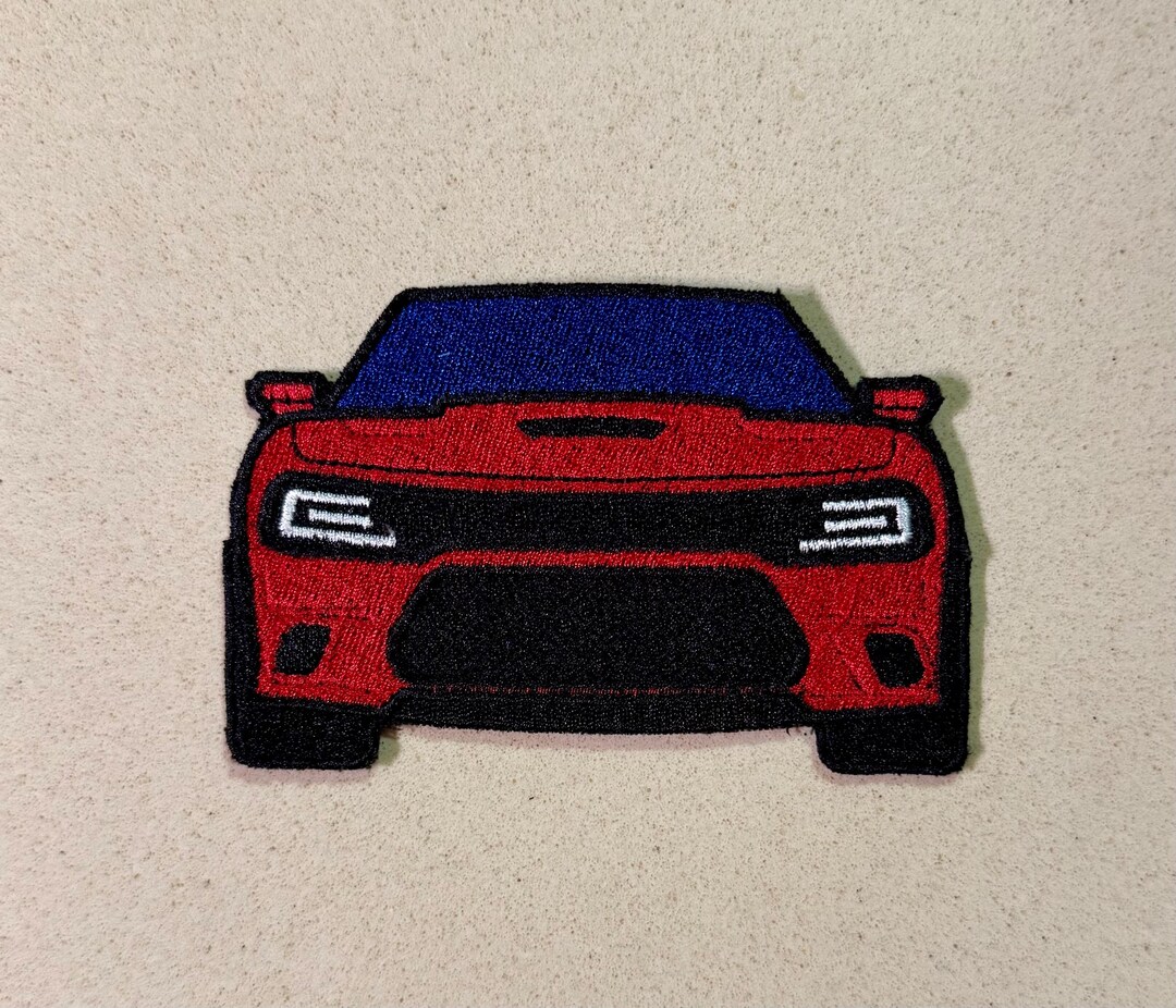 Patch for Ironing Front View American Car Charger | Car Patches ...
