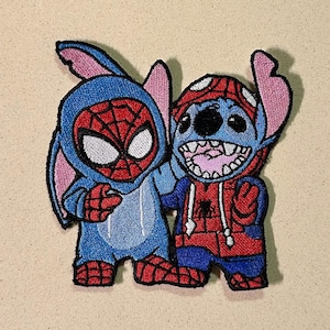 Patch for ironing mini stitch and spidy best buds | Fun patches, spidy patches, stitch patches, best buds patches for anything
