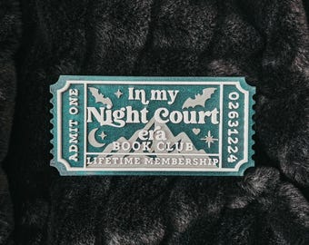 In My Night Court Era Book Club Ticket | Fantasy Reader 3D Decor