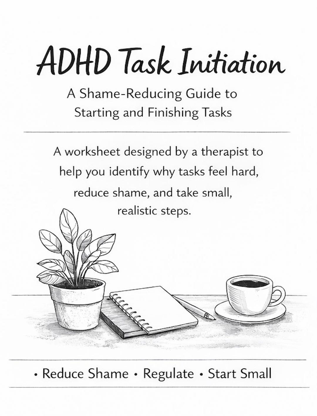 The ADHD Task Initiation Reset Worksheet - Etsy
