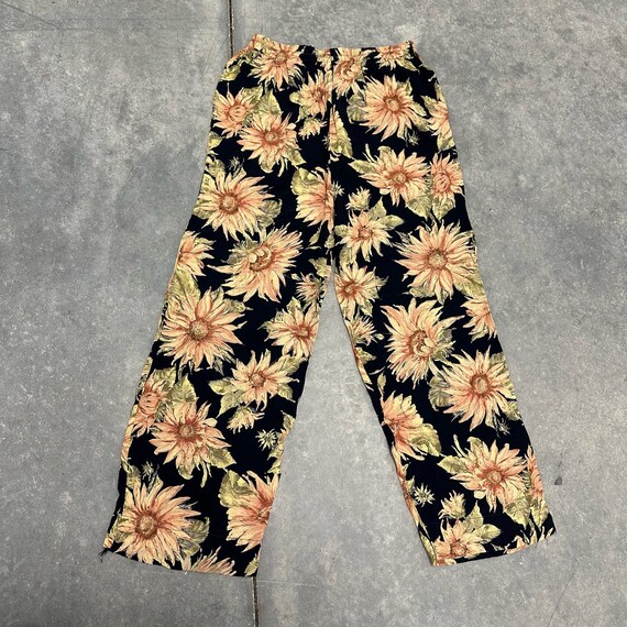 Viintage 90s floral sunflower stretchy high rise … - image 1