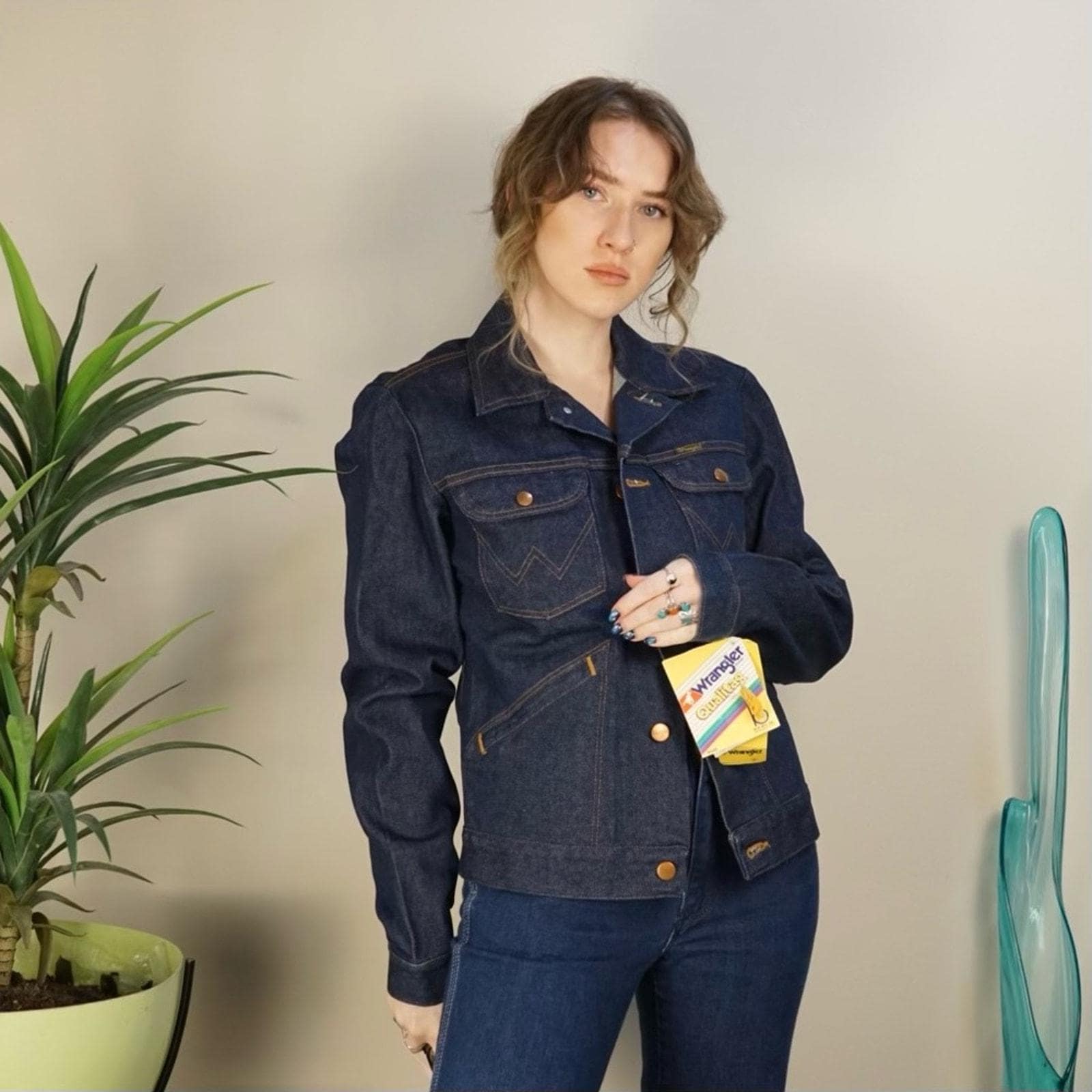 90s デッドストック Wrangler SUSPENDERS JEANS 33（Deadstock