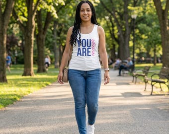 You Are Enough tank top | Inspirational Typography Affirmation