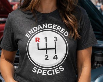 Endangered Species Manual Transmission Shirt, 4 Speed Stick Shift Tee, Camaro Shirt, Classic Car Lover, Car Guy Shirt, Muscle Car Shirt