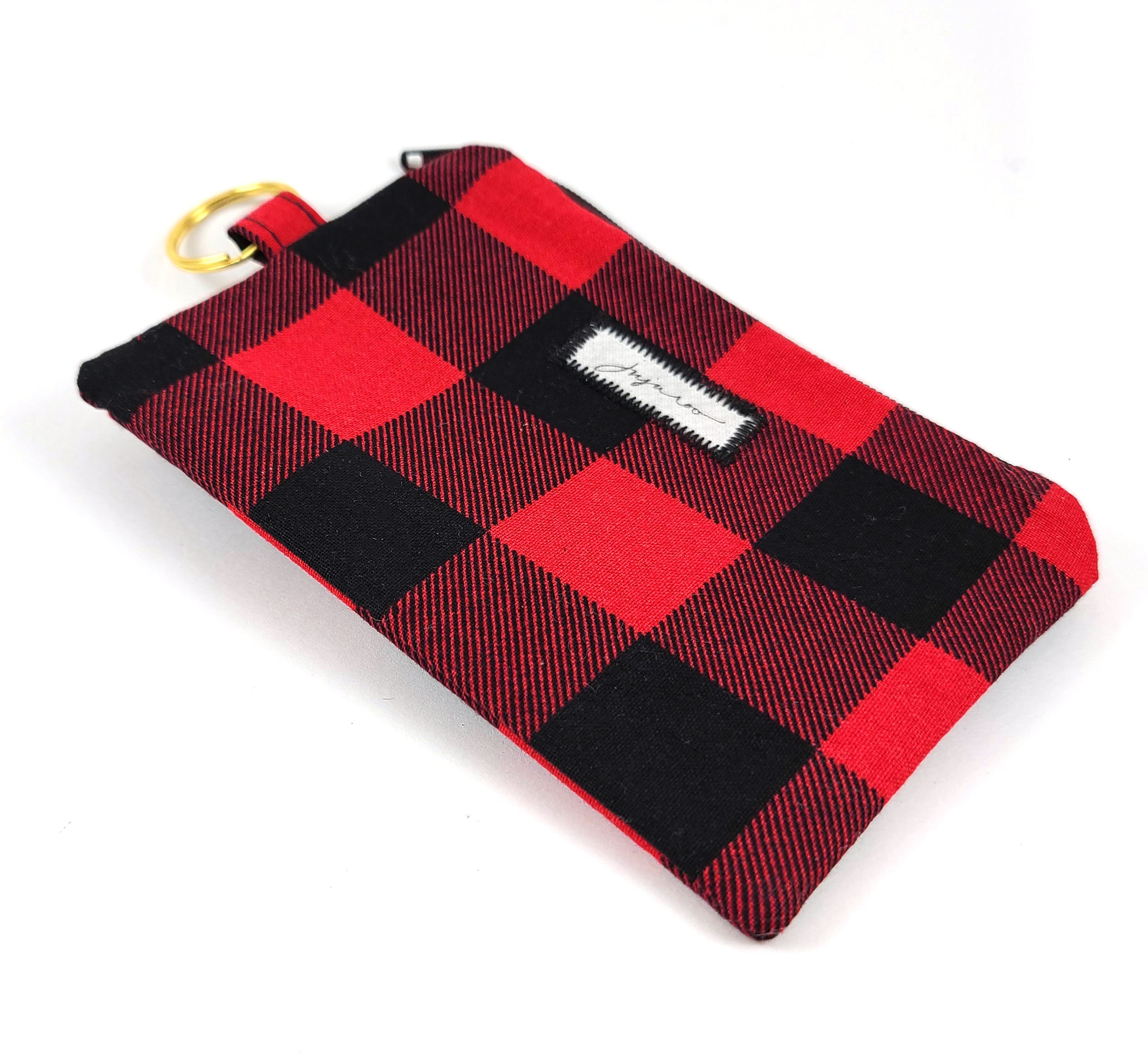 Red and Black Buffalo Plaid ID Holder Zipper Pouch ID Holder | Etsy