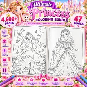 Princess coloring - Etsy 日本