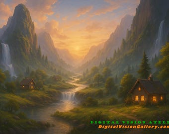 Twilight in the Hidden Valley — Enchanted Cottages in the Mountains
