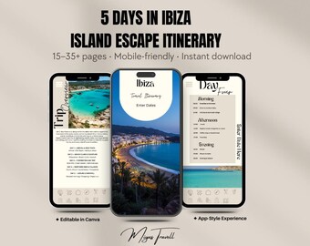 Ibiza 5 Day Itinerary | Mediterranean Island Travel Guide | Digital Download