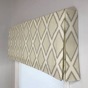 Custom Made to Order Box Pleat Valance Using Your Fabric image 1