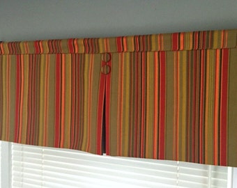 Custom Made to Order Rod Pocket Valance with Center Pleat Use Your Fabric