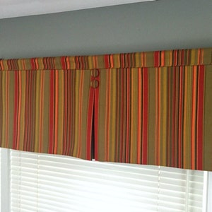 Custom Made to Order Rod Pocket Valance with Center Pleat Use Your Fabric