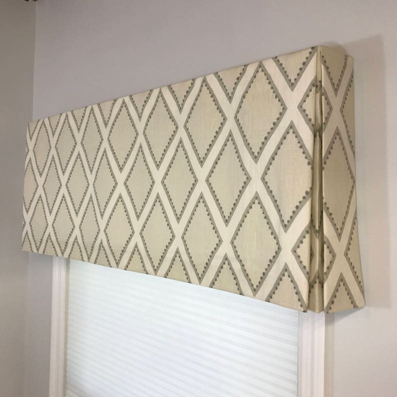 Custom Made to Order Box Pleat Valance Using Your Fabric image 2