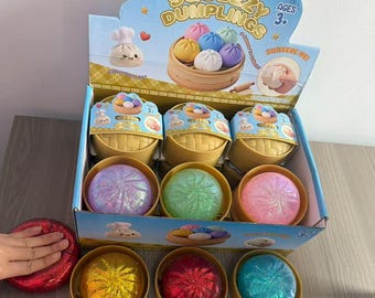 Squishy Squeezy Dumplings - Soft Glitter Sensory Toys Set