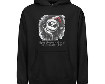 Felpa con cappuccio natalizia di Jack Skellington
