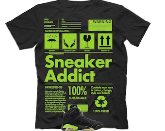 Sneaker Addict Oversize Tee Air Jordan 6 Electric Green