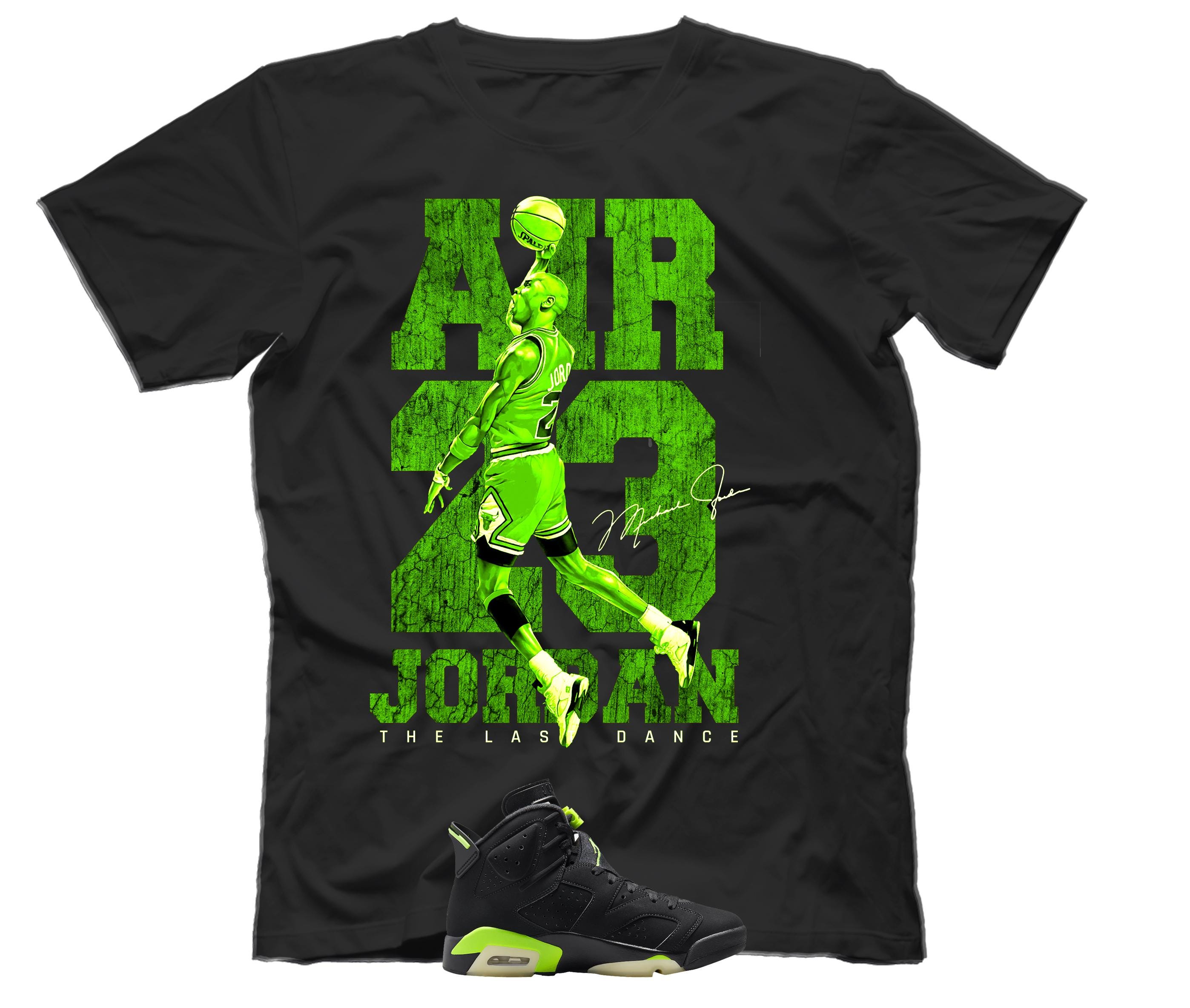 retro 6 electric green outfit