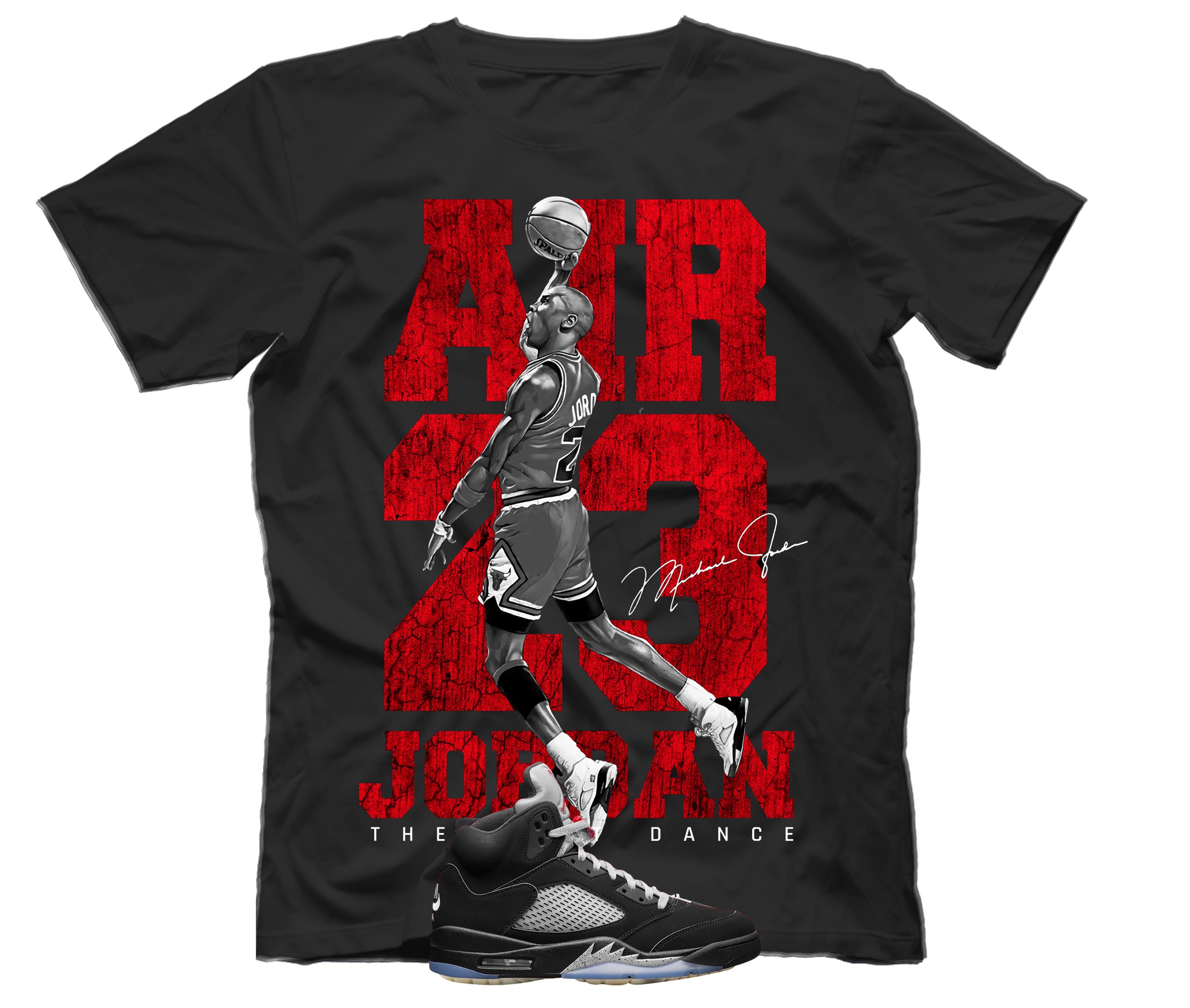 Air 23 Jordan Oversize Tee Air Jordan 5 Noir Métallique Repensé