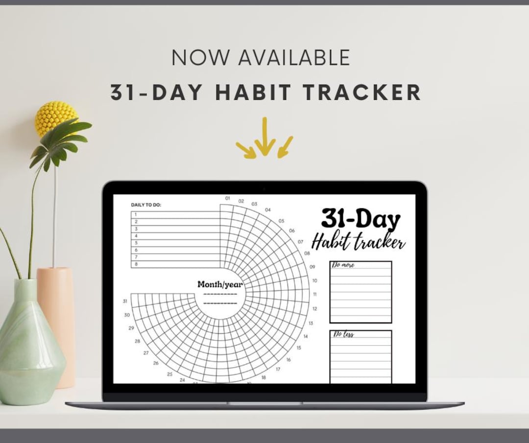 31 Day Habit Tracker Printable | Daily to Do & Monthly Habit Tracker ...