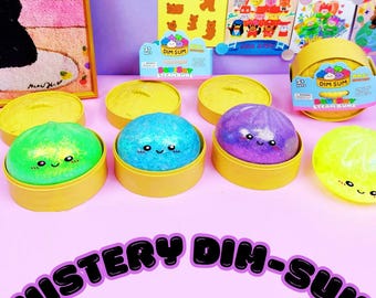 Squishy Dim Sum scintillant Mystery | Jouet Kawaii Fidget à augmentation lente (boîte aveugle)