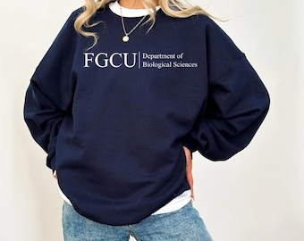 FGCU Abteilung für biologische Wissenschaften Rundhals-Sweatshirt | Stiftslogo