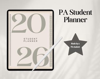 PA Studenten Digitaler Planer, undatierte wöchentliche Tagesblätter (digitaler Download)